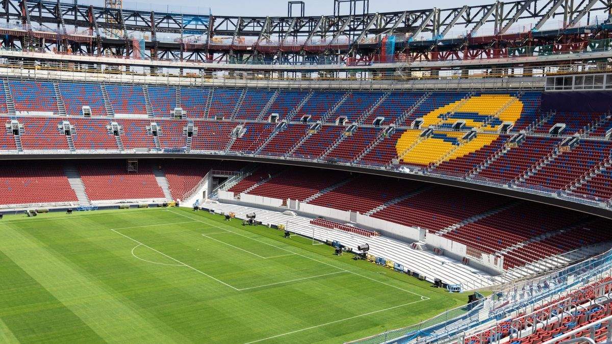 Las obras del Camp Nou. Las obras del Camp Nou.