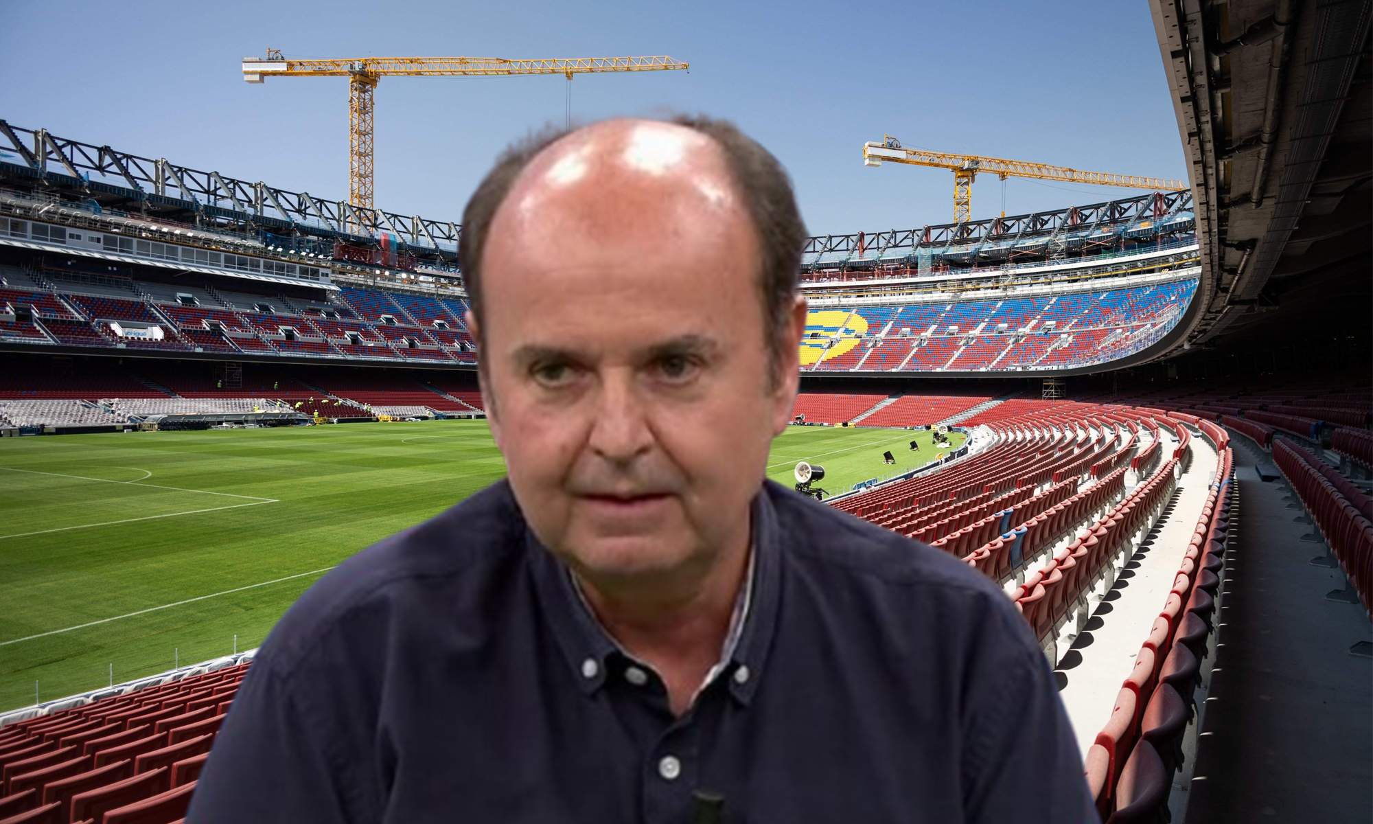 Juanma Rodríguez y las obras del Camp Nou. 
