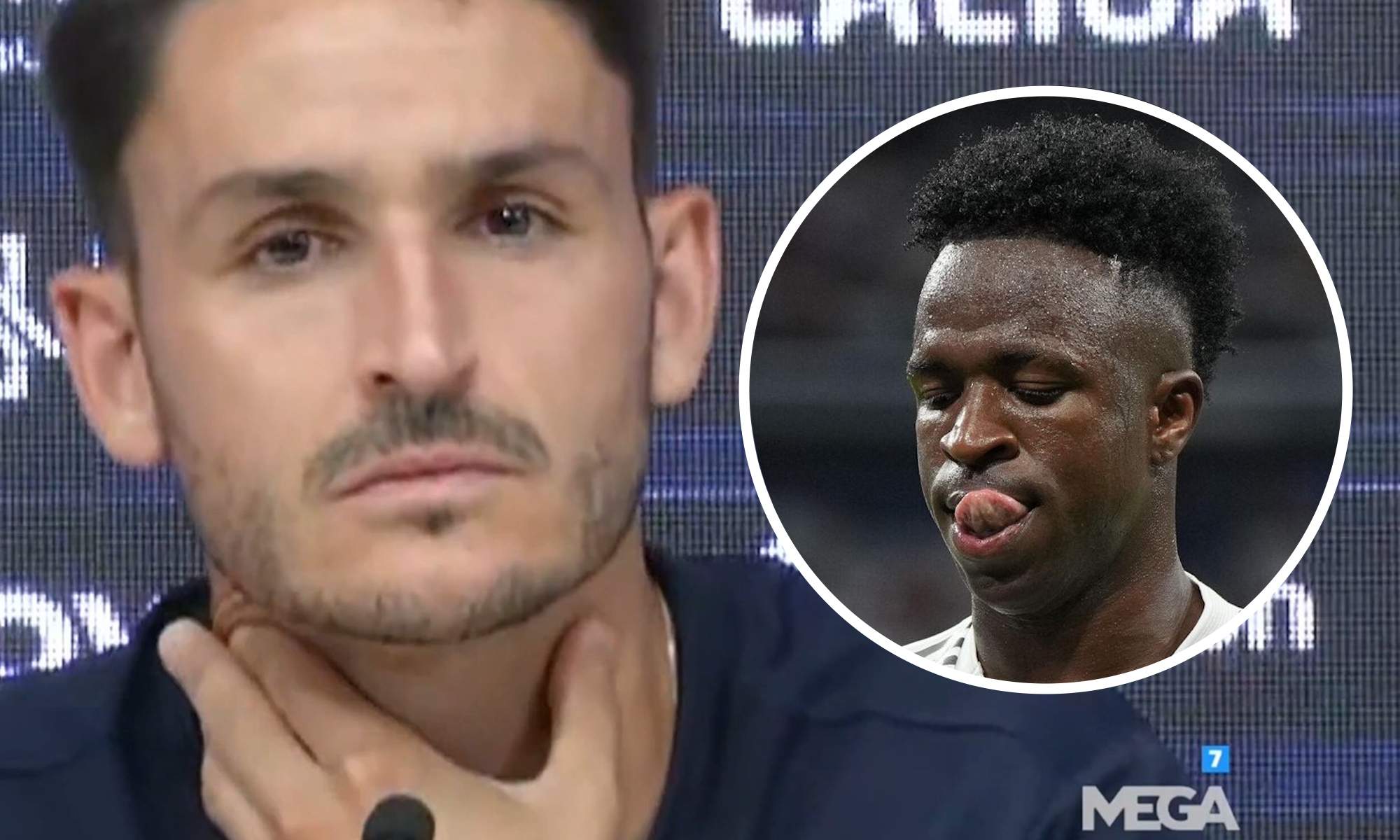 Jugador del Levante con Vinicius