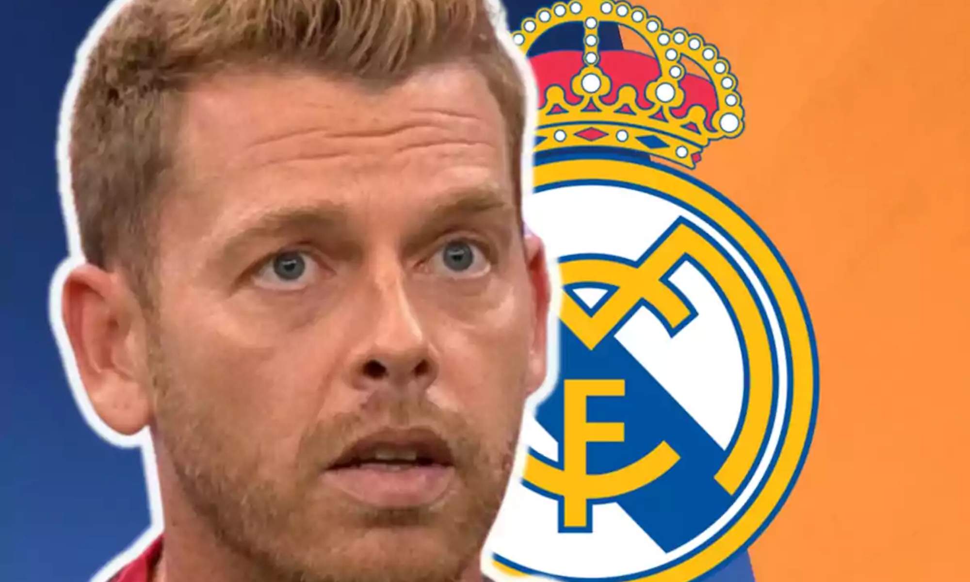 Jota Jordi y escudo del Real Madrid