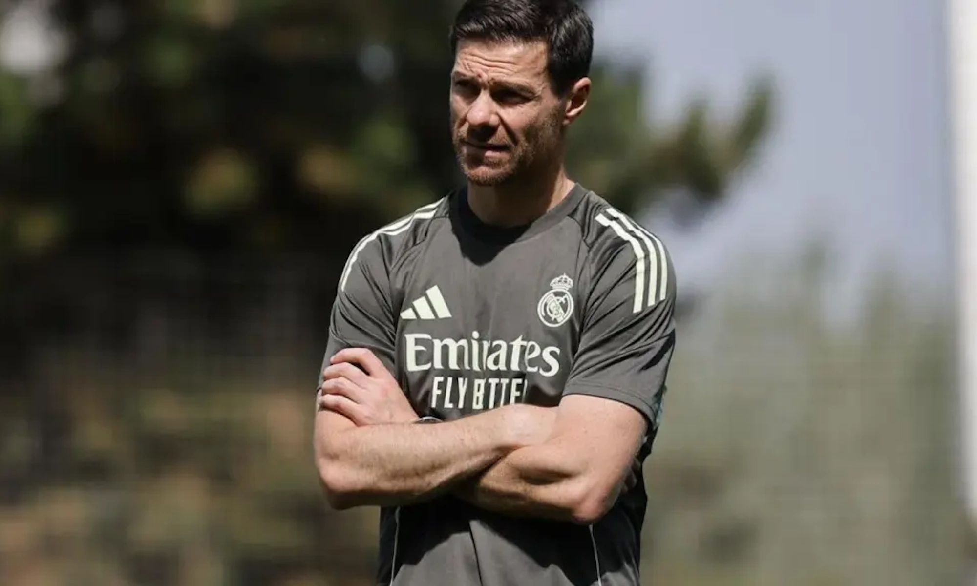 Xabi Alonso en un entrenamiento