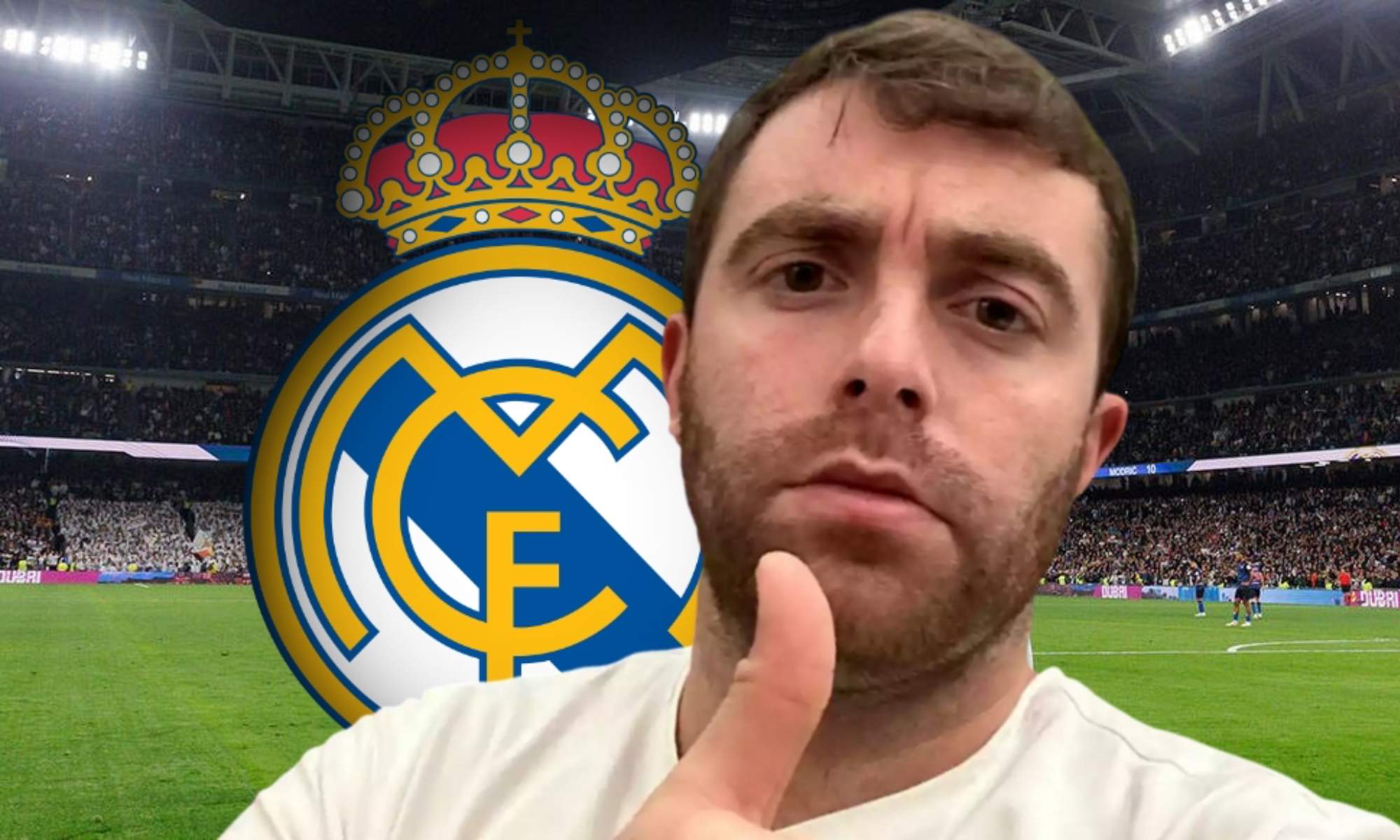 Fabrizio Romano y escudo del Real Madrid