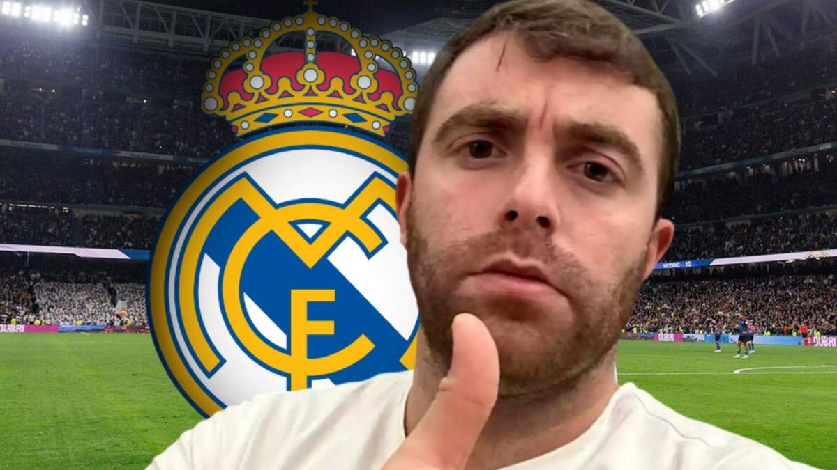 Fabrizio Romano y escudo del Real Madrid