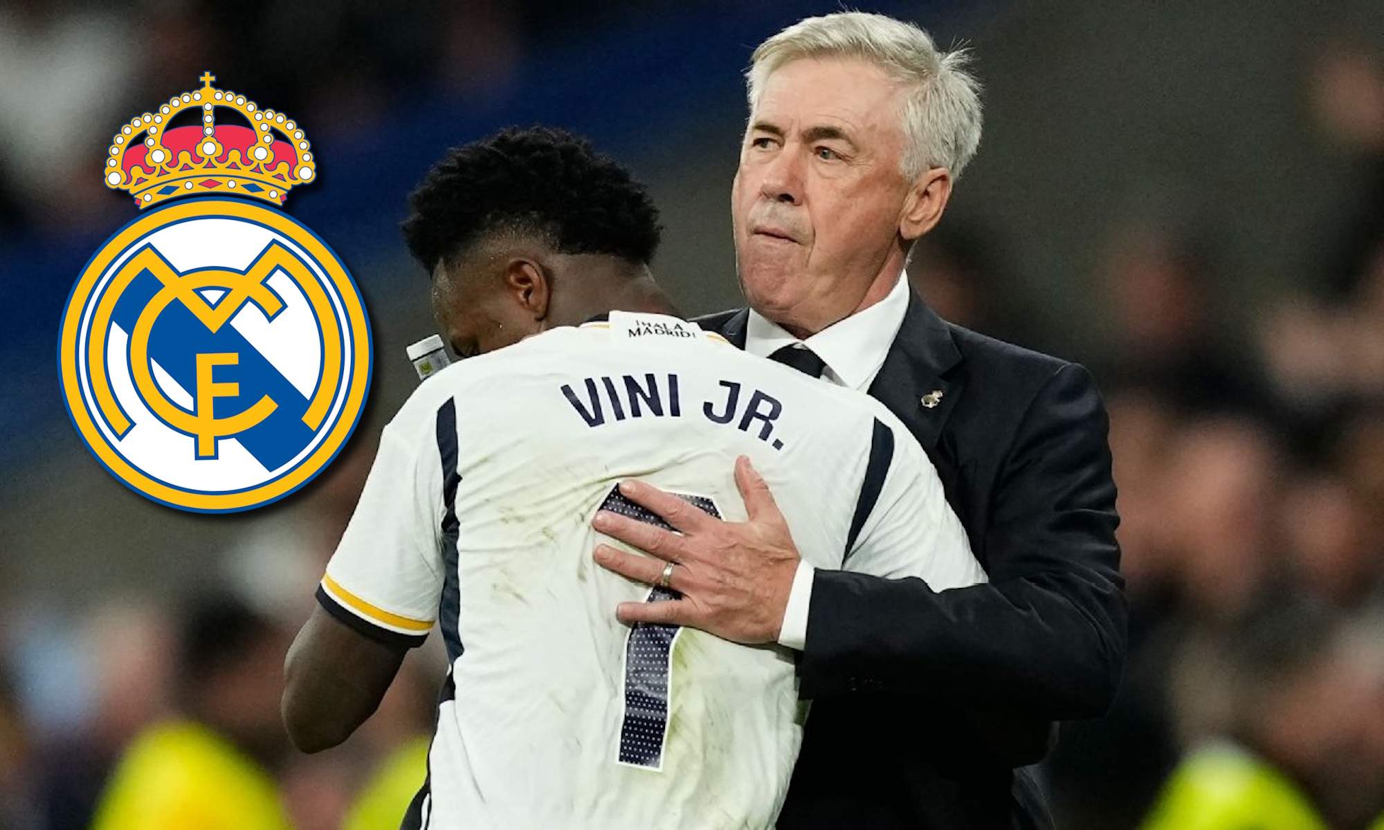 Ancelotti y Vinicius con el Real Madrid