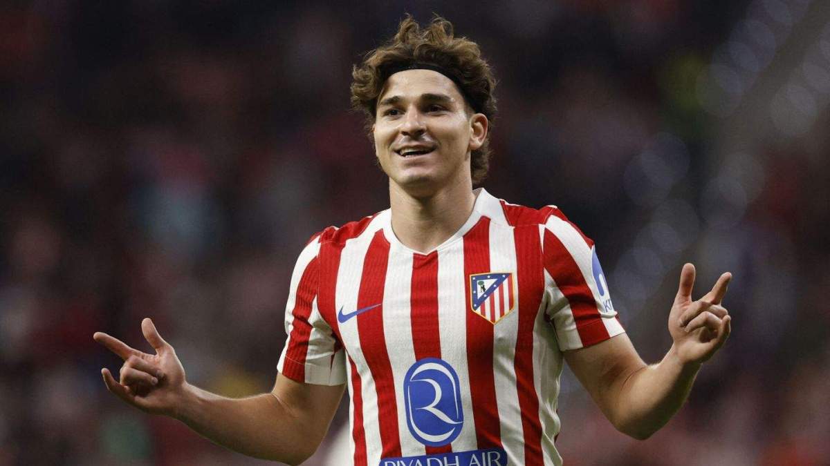 Julián Álvarez con el Atlético de Madrid esta temporada Julián Álvarez con el Atlético de Madrid esta temporada