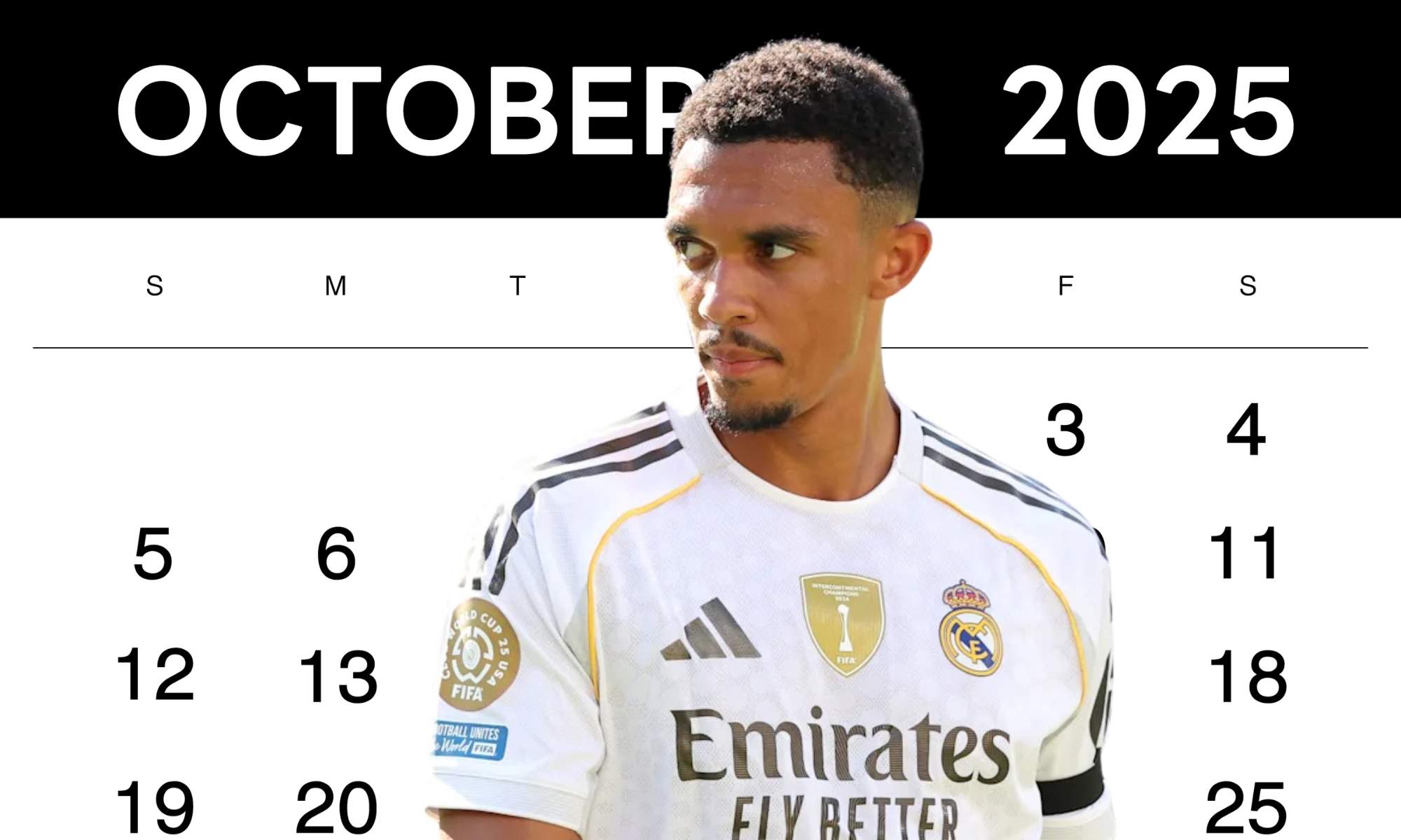 Arnold sobre un calendario de Octubre 2025