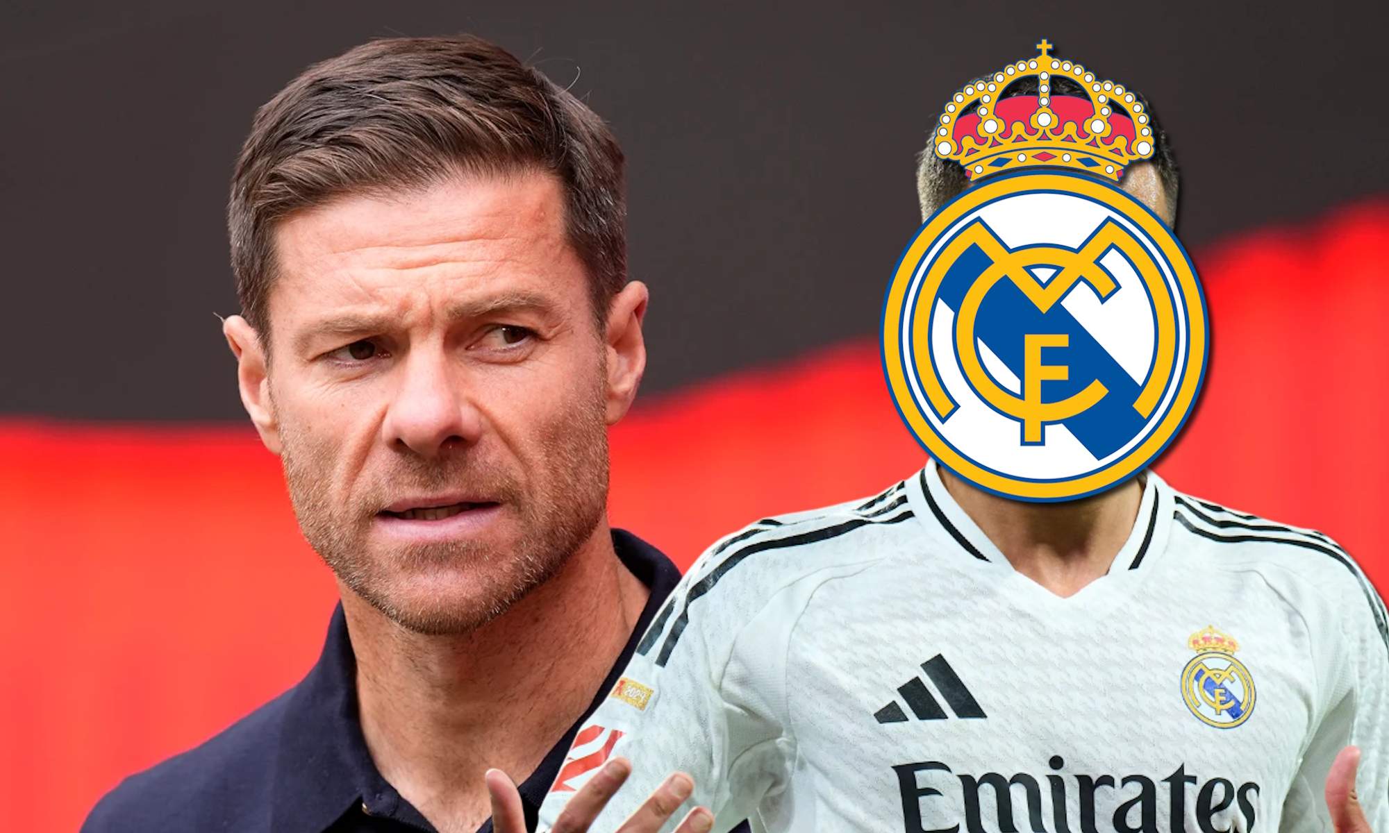 Xabi y jugador tapado por escudo