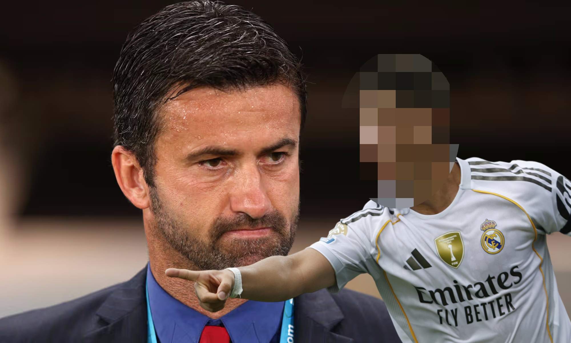 Panucci y jugador del Real Madrid en incógnito