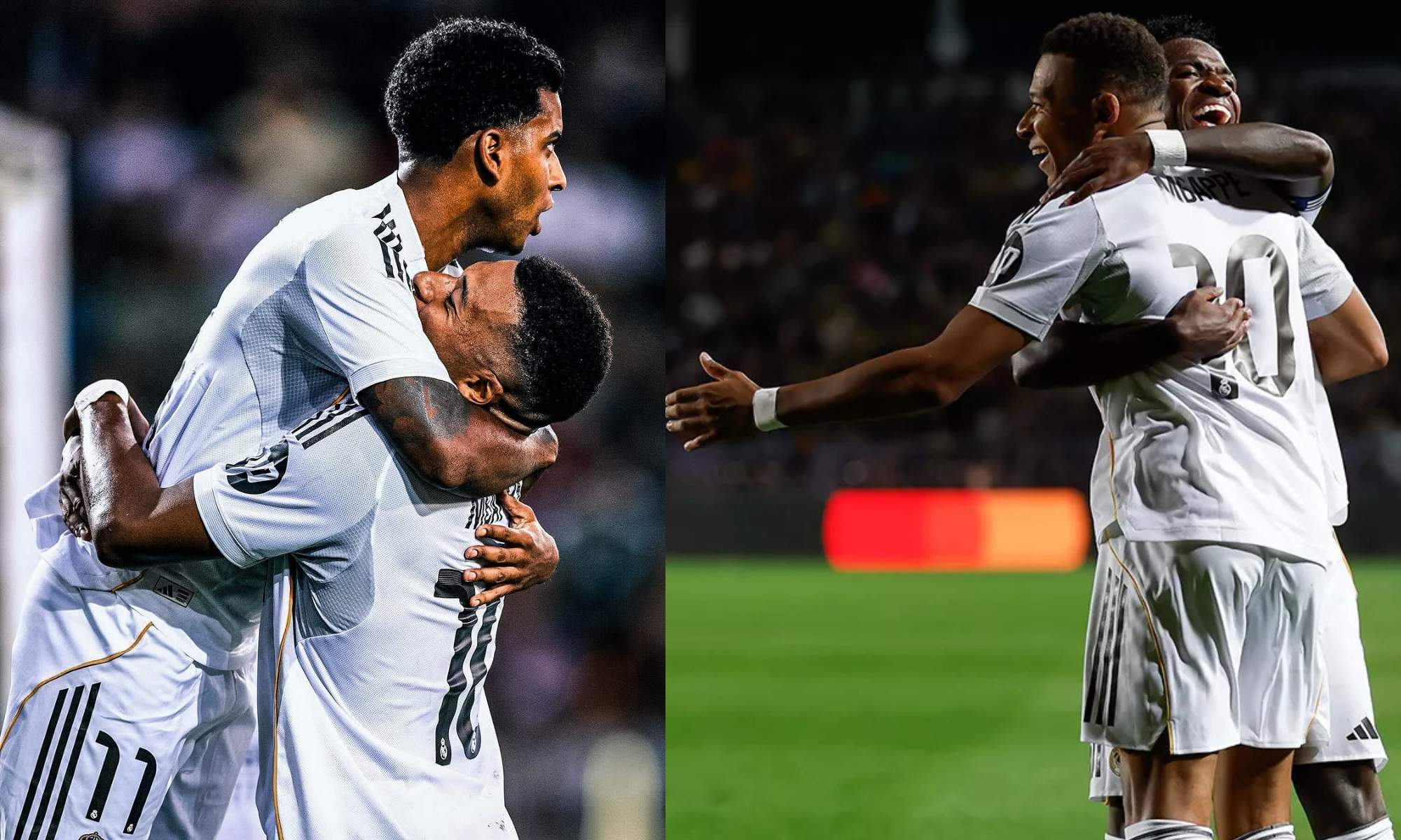 Mbappé Abrazado a Vinicius y Rodrygo