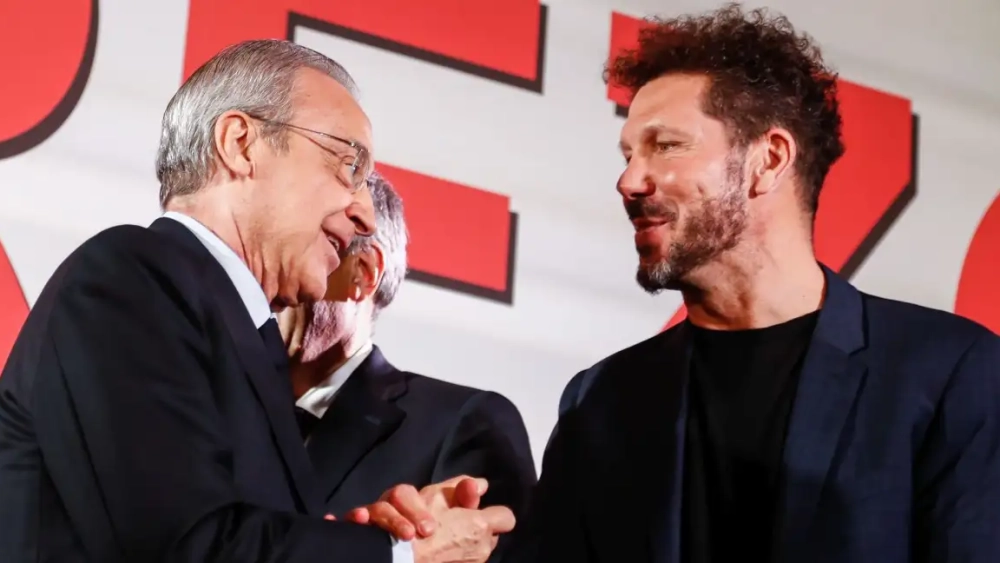 Florentino Pérez con Simeone en el pasado Florentino Pérez con Simeone en el pasado