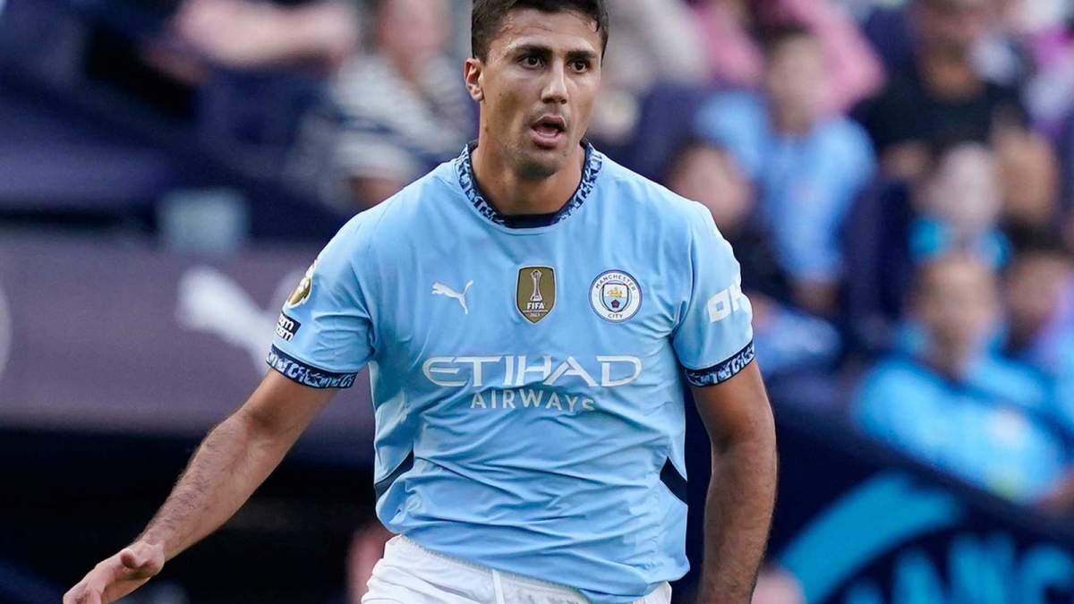 Rodri durante un partido del Manchester City Rodri durante un partido del Manchester City