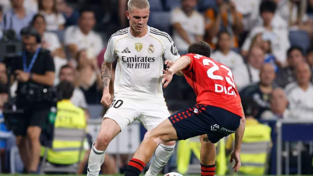 Franco Mastantuono durante el Real Madrid CA Osasuna Franco Mastantuono durante el Real Madrid CA Osasuna