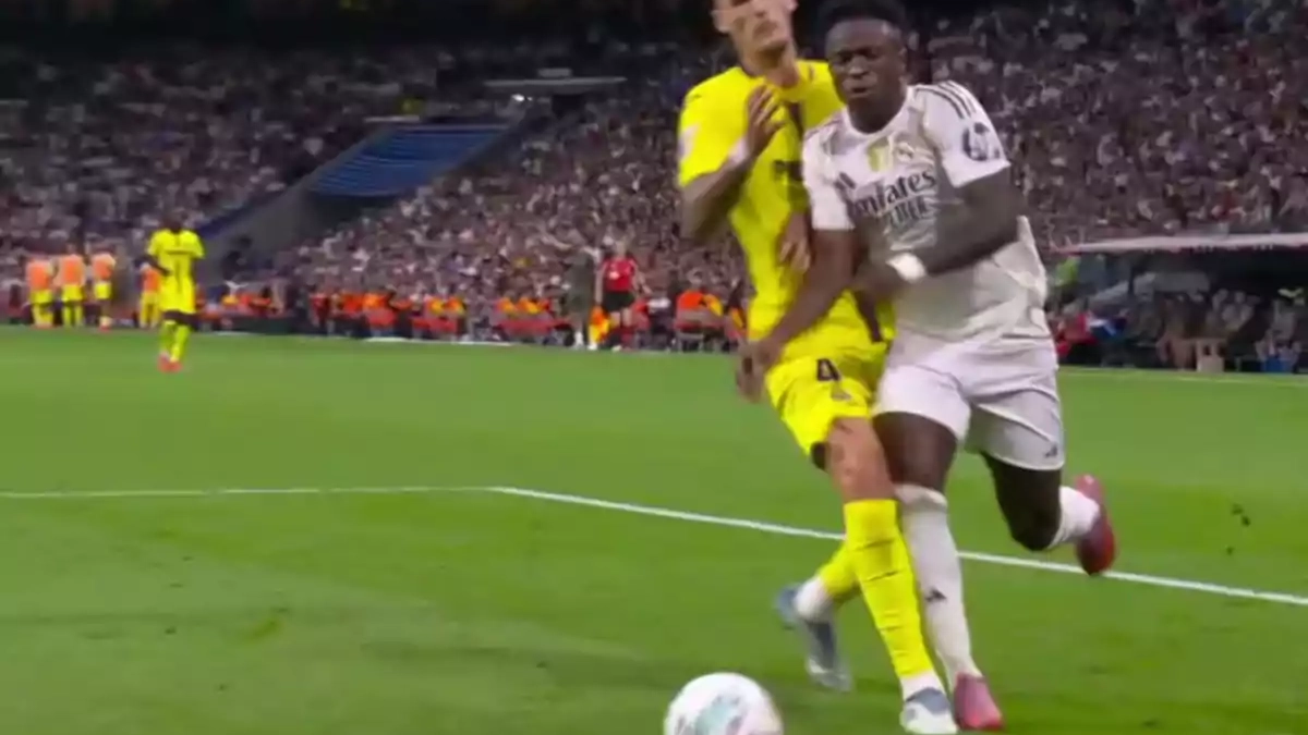 El penalti de Rafa Marín a Vinicius en el partido de ayer El penalti de Rafa Marín a Vinicius en el partido de ayer