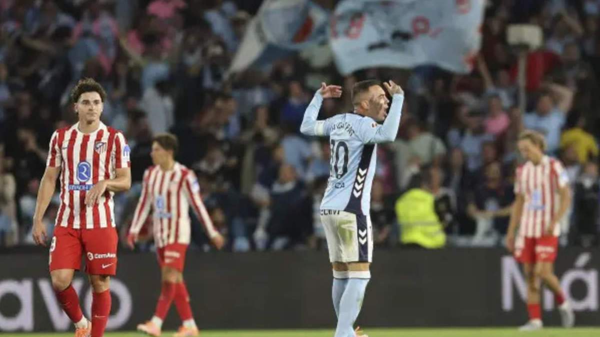 Iago Aspas celebrando su gol ante el Atlético de Madrid Iago Aspas celebrando su gol ante el Atlético de Madrid