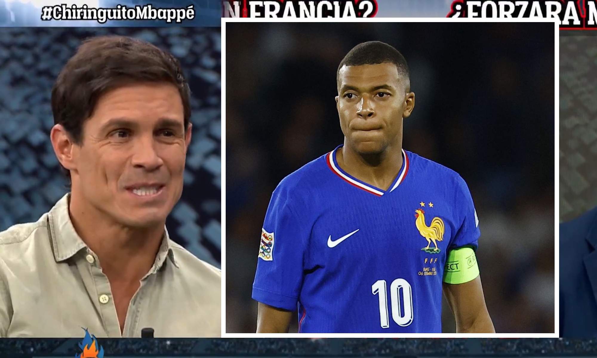 Edu Aguirre y Mbappé en recuadro Edu Aguirre y Mbappé en recuadro