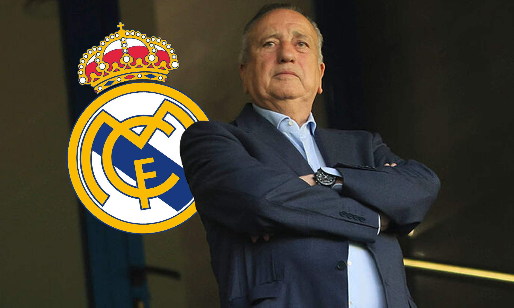 Fernando Roig con escudo Real Madrid