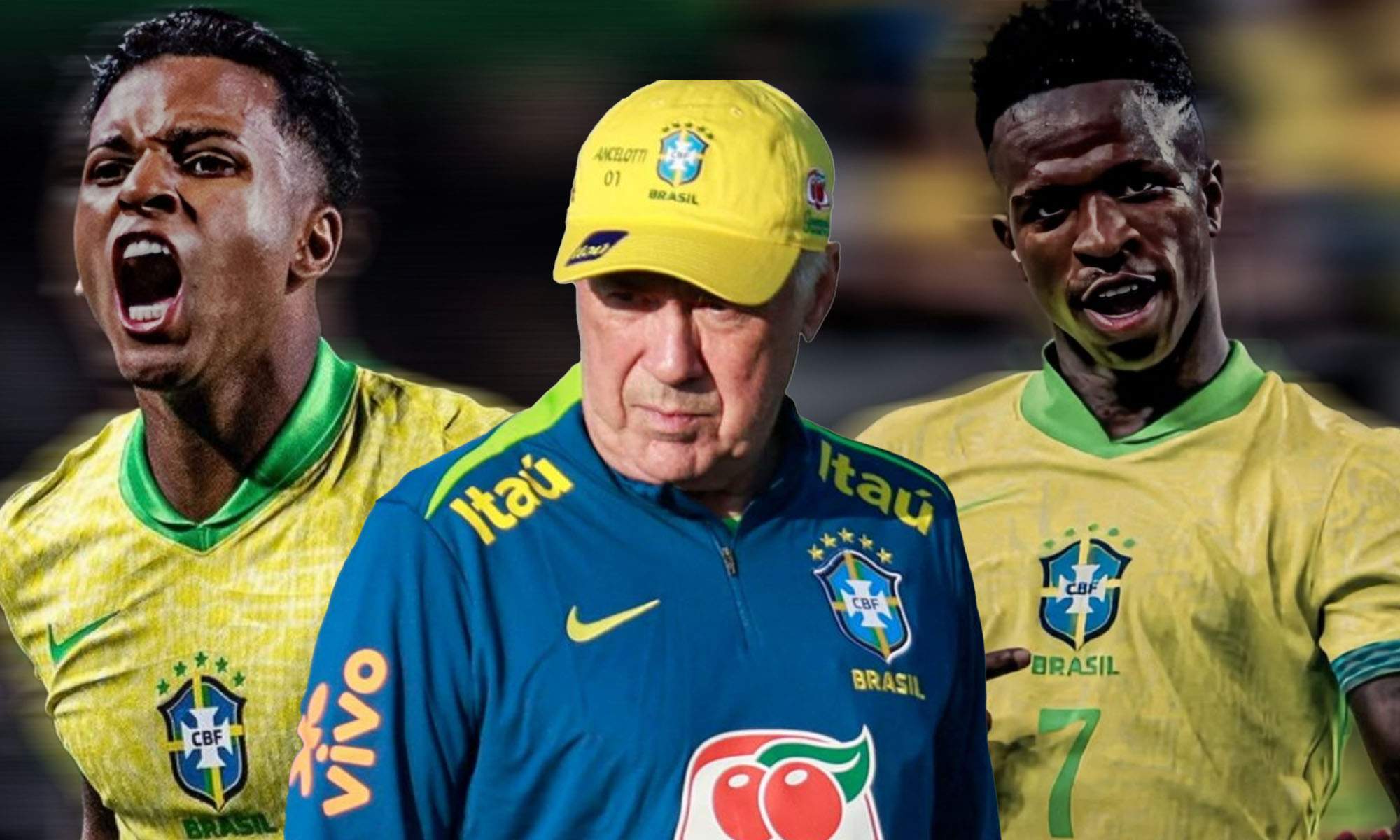 Vinicius y Rodrygo con Ancelotti en Brasil Vinicius y Rodrygo con Ancelotti en Brasil