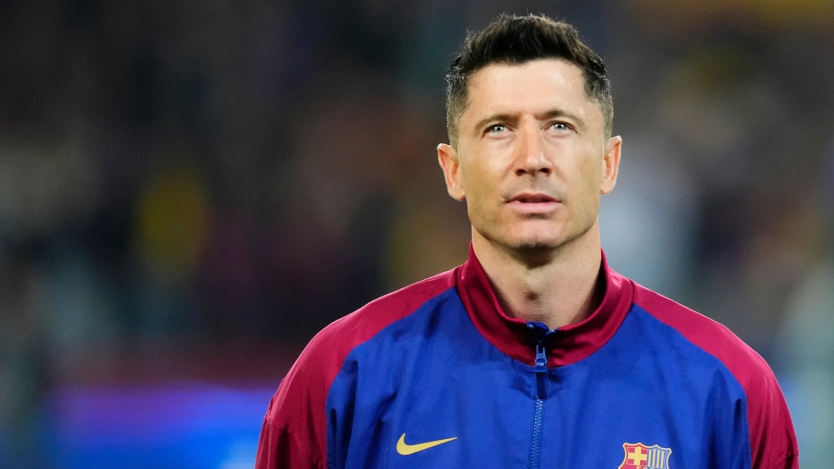 Robert Lewandowski con el Barça Robert Lewandowski con el Barça