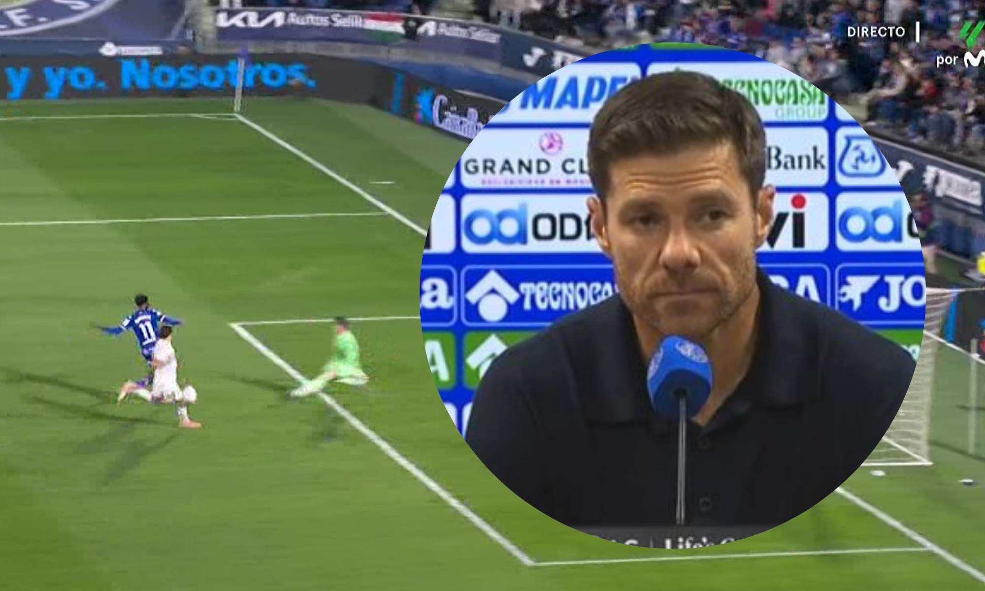 Parada de Courtois y Xabi Alonso en rueda de prensa