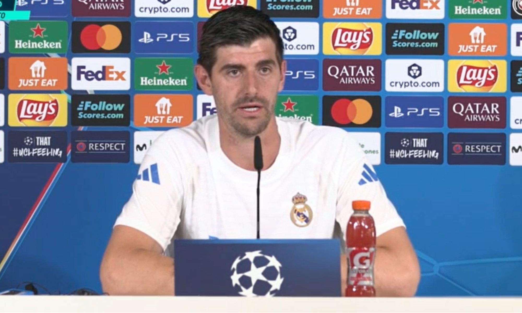Thibaut Courtois comentó la previa del partido de Champions League contra el Juventus de Turín