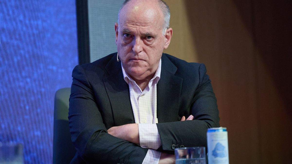 Javier Tebas enfadado Javier Tebas enfadado