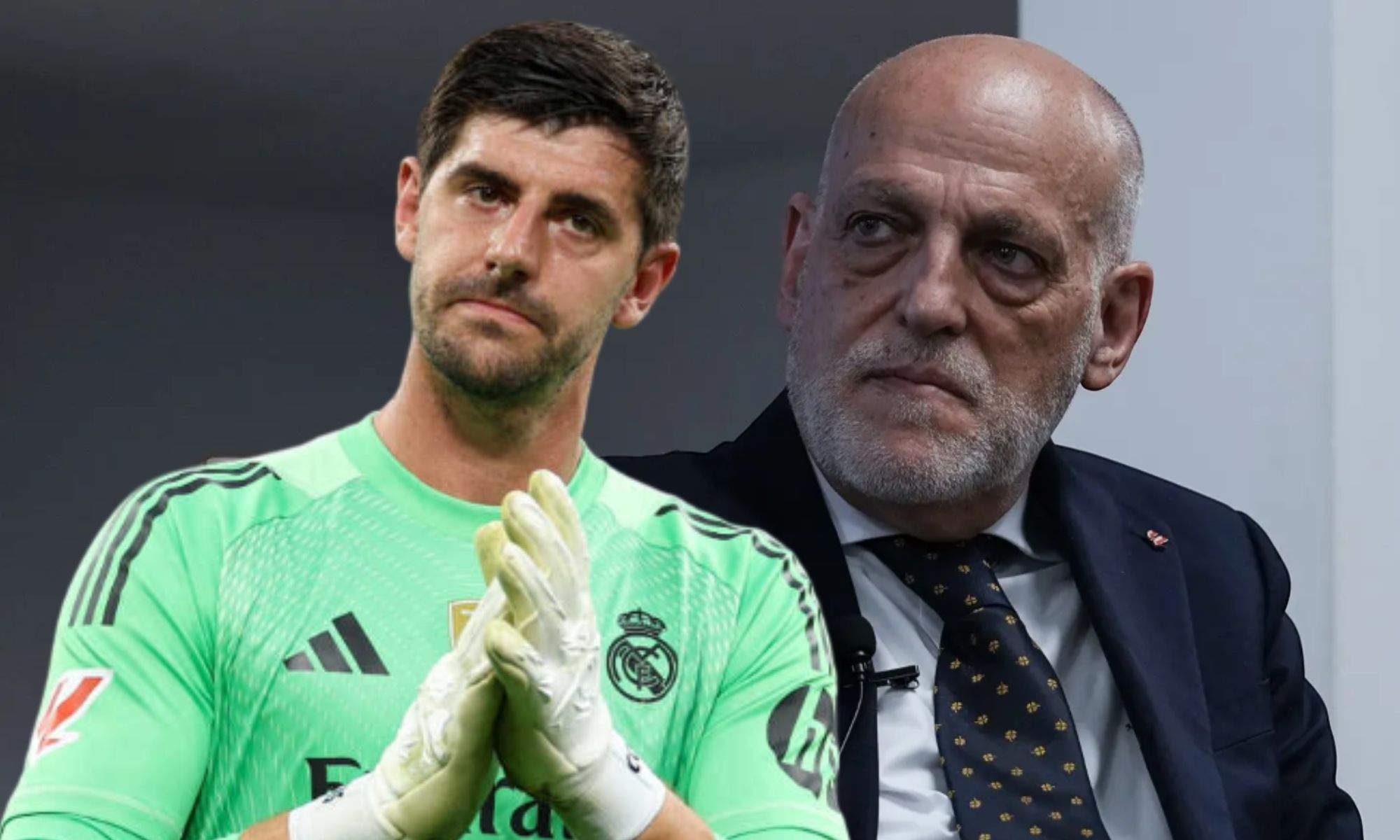 Thibaut Courtois no se olvida de Javier Tebas después de ganar al Juventus de Turín Thibaut Courtois no se olvida de Javier Tebas después de ganar al Juventus de Turín