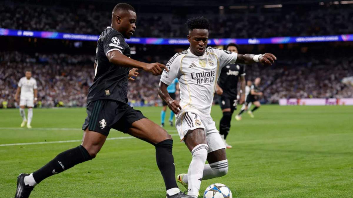 Vinícius durante el Real Madrid-Juventus de Turín de la temporada 25/26 Vinícius durante el Real Madrid-Juventus de Turín de la temporada 25/26