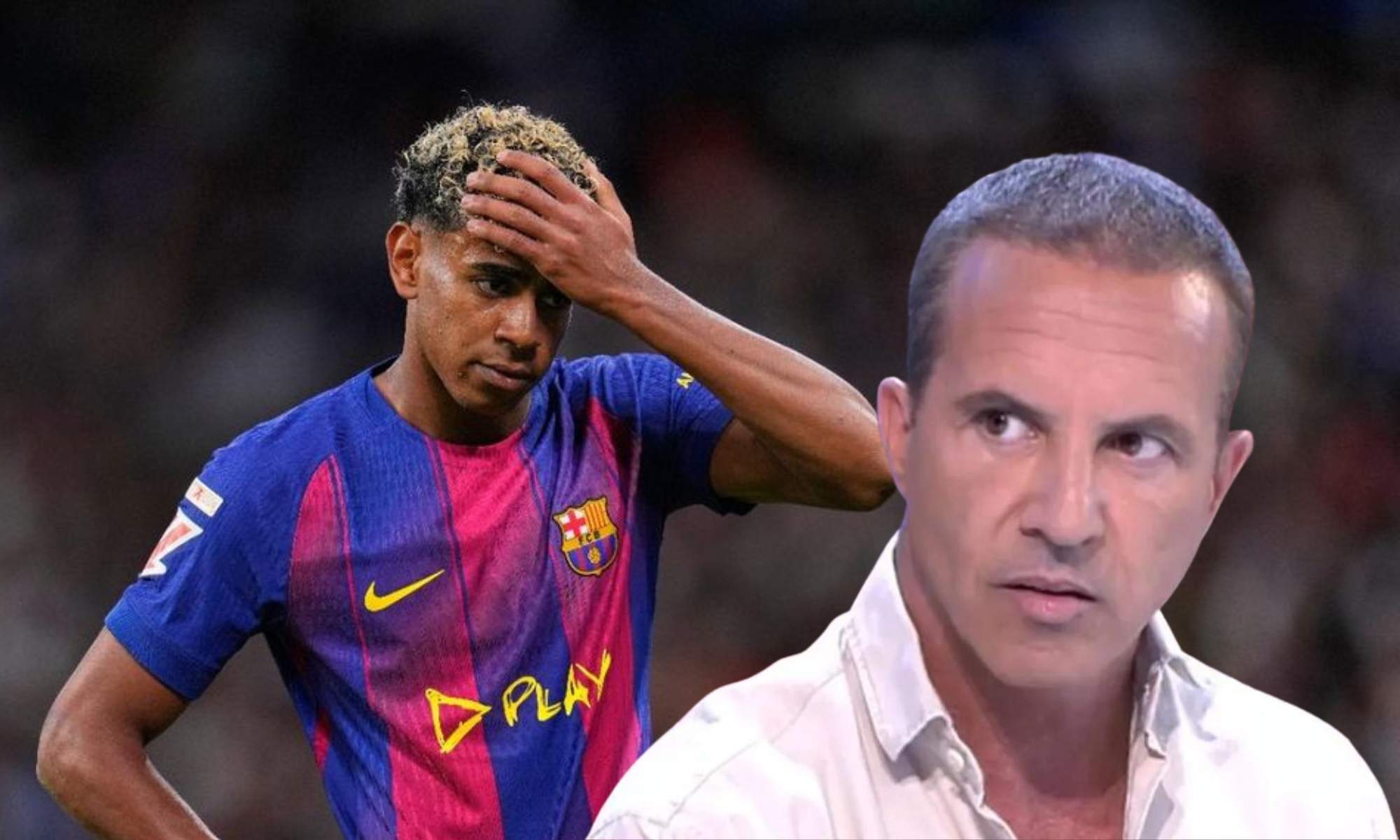 Lamine Yamal en el Bernabéu y Cristóbal Soria Lamine Yamal en el Bernabéu y Cristóbal Soria