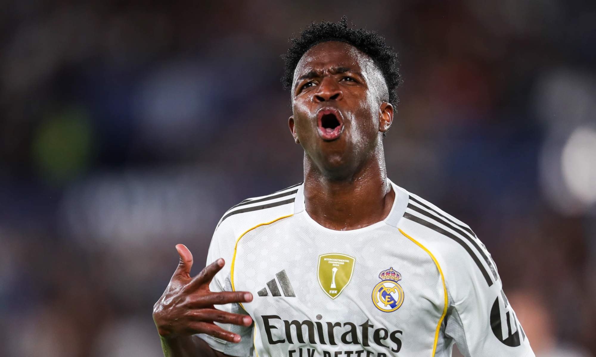 Vinicius celebrando su gol ante el Levante