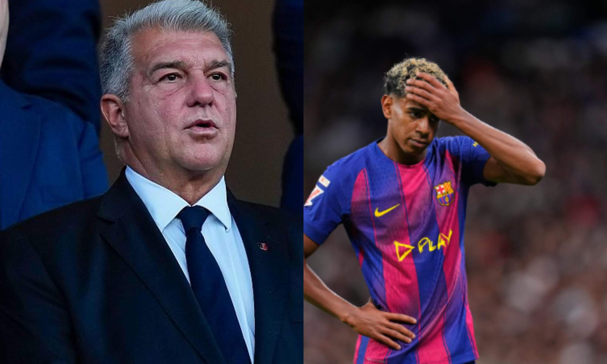 Laporta, enfadado y molesto con la actitud que ha adoptado Lamine Yamal