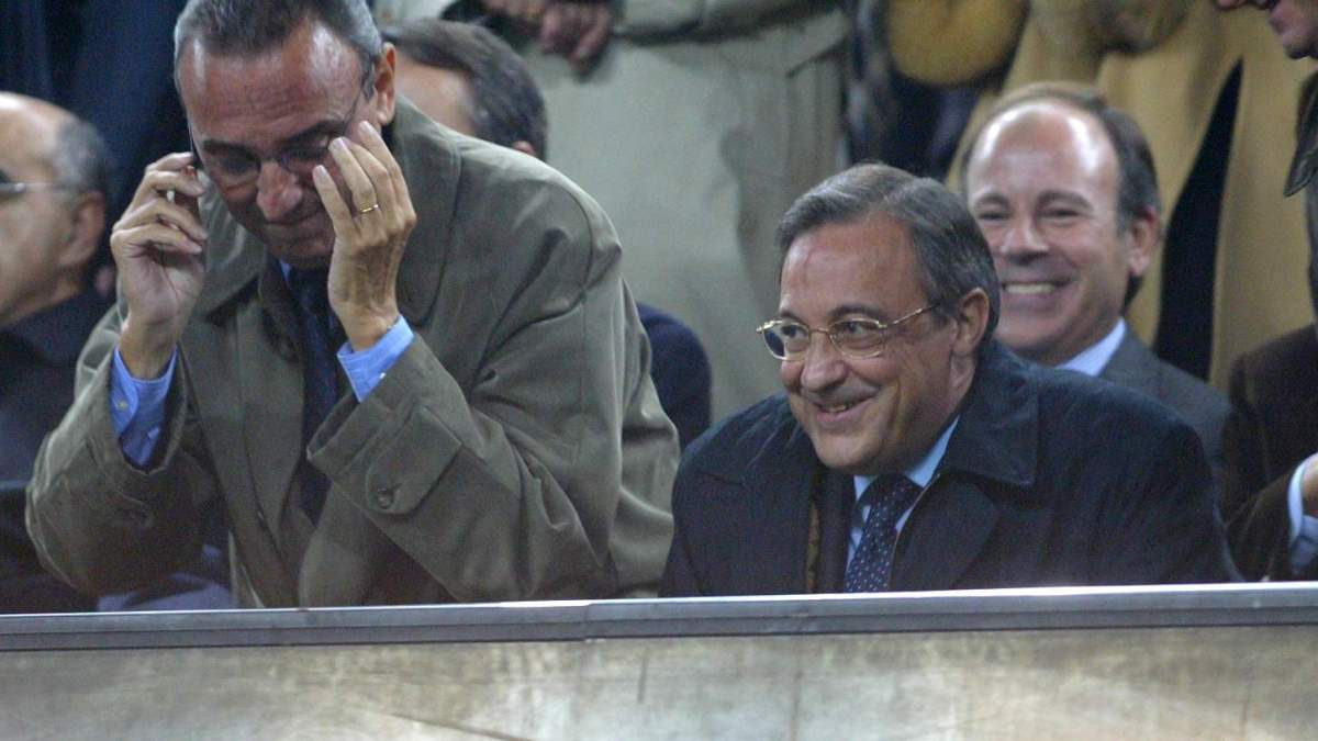 Florentino y Gaspart durante un Barça Real Madrid Florentino y Gaspart durante un Barça Real Madrid