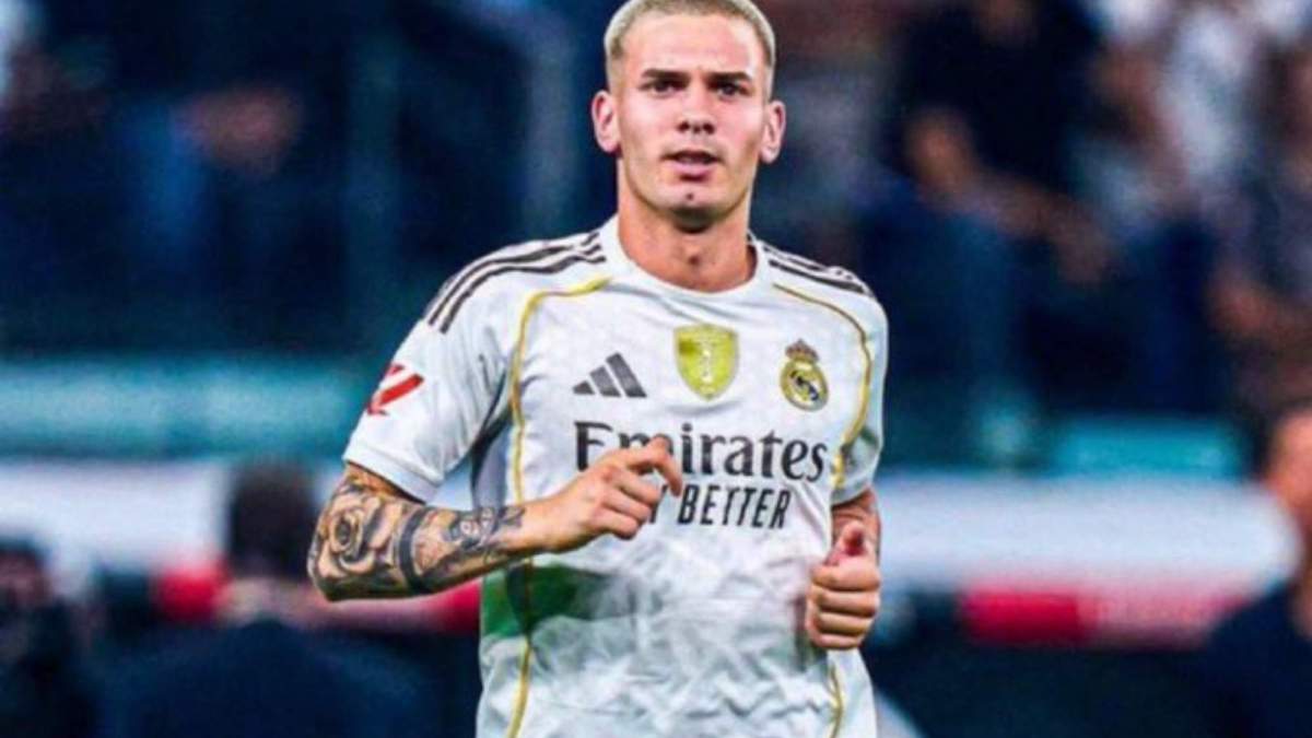 Franco Mastantuono durante el partido de esta noche contra el Villarreal Franco Mastantuono durante el partido de esta noche contra el Villarreal