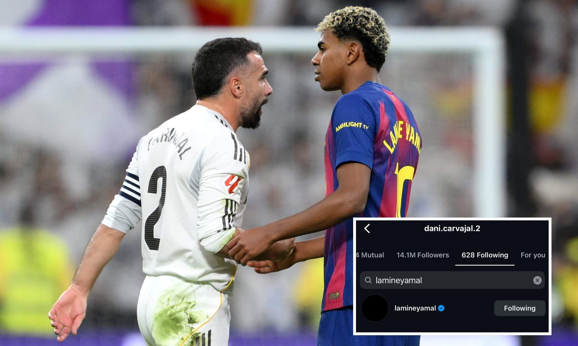 Carvajal y Lamine Yamal redes Carvajal y Lamine Yamal redes