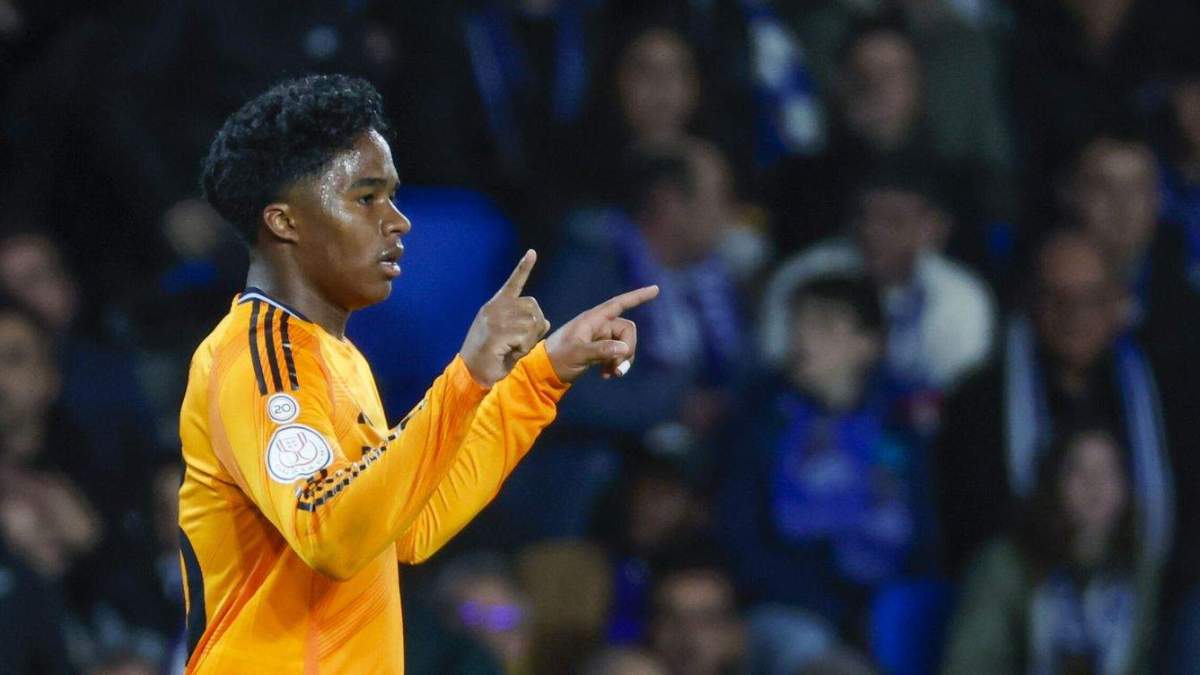 Endrick celebrando su gol contra la Real Sociedad Endrick celebrando su gol contra la Real Sociedad