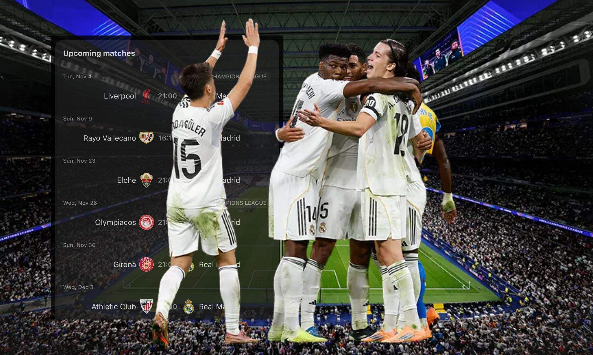 Real Madrid sobre el calendario y el Bernabéu