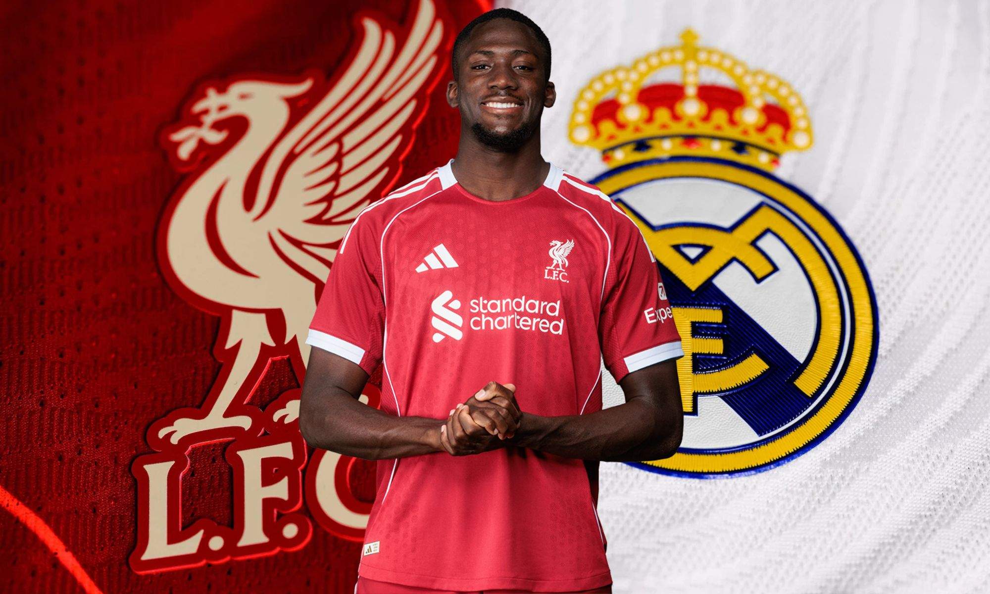Konaté sobre los escudos de Liverpool y Real Madrid