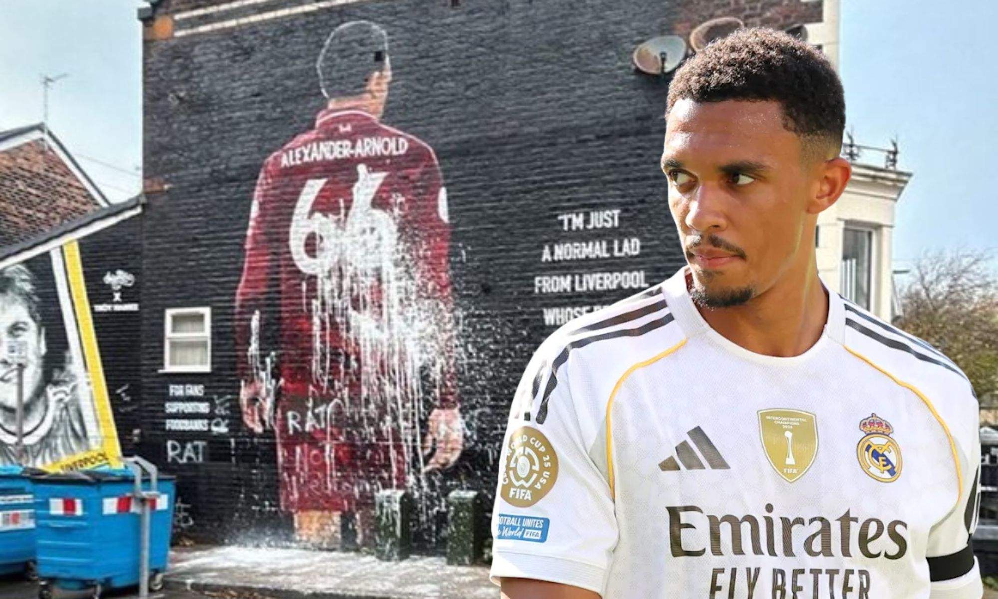 Trent Alexander-Arnold y su mural vandalizado