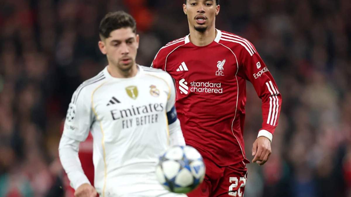 Fede Valverde en un lance del juego Fede Valverde en un lance del juego