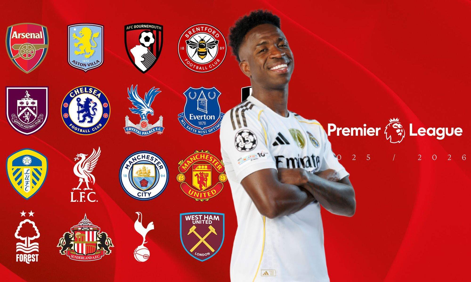 Vinicius y Equipos de la Premier League