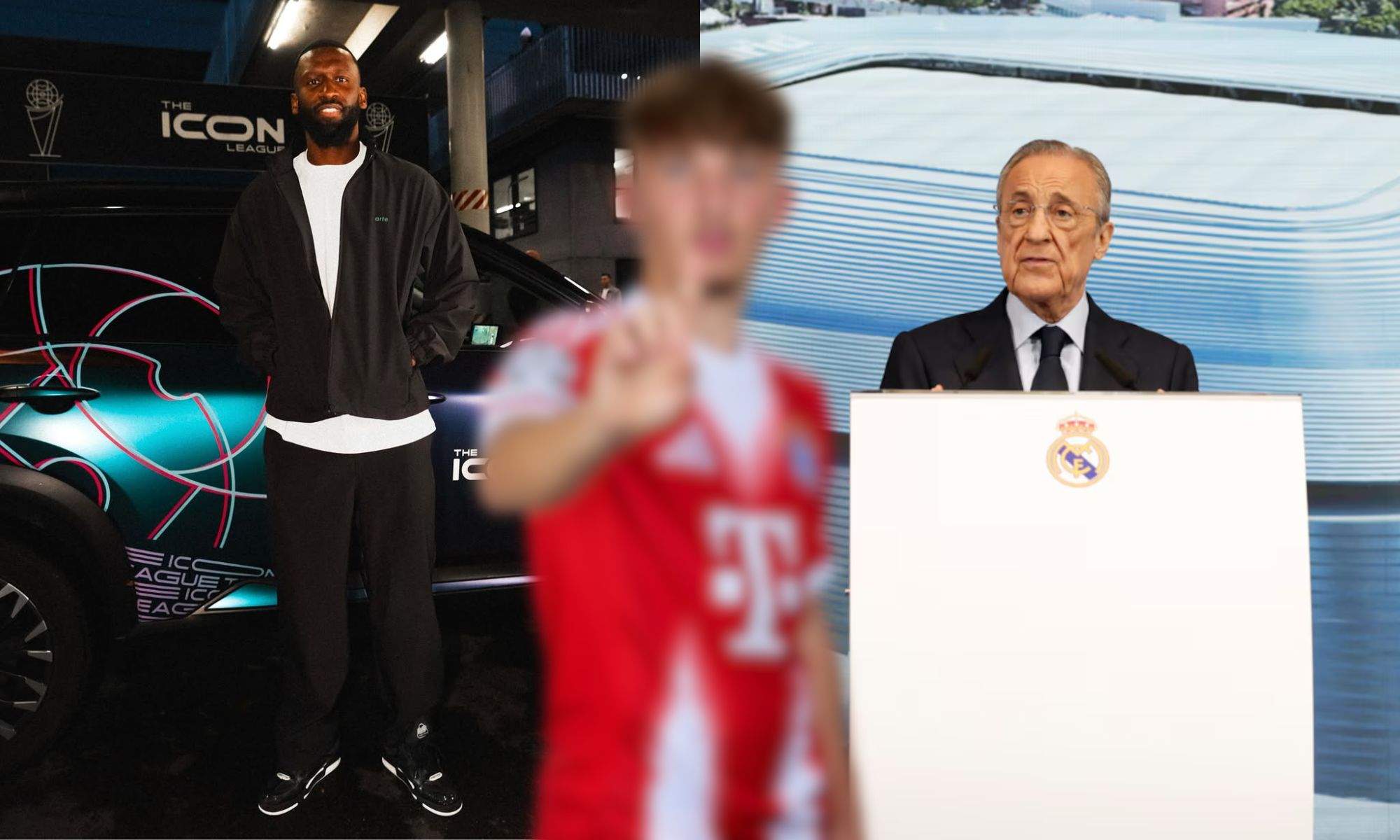 Rudiger, Lennart Karl y Florentino Pérez