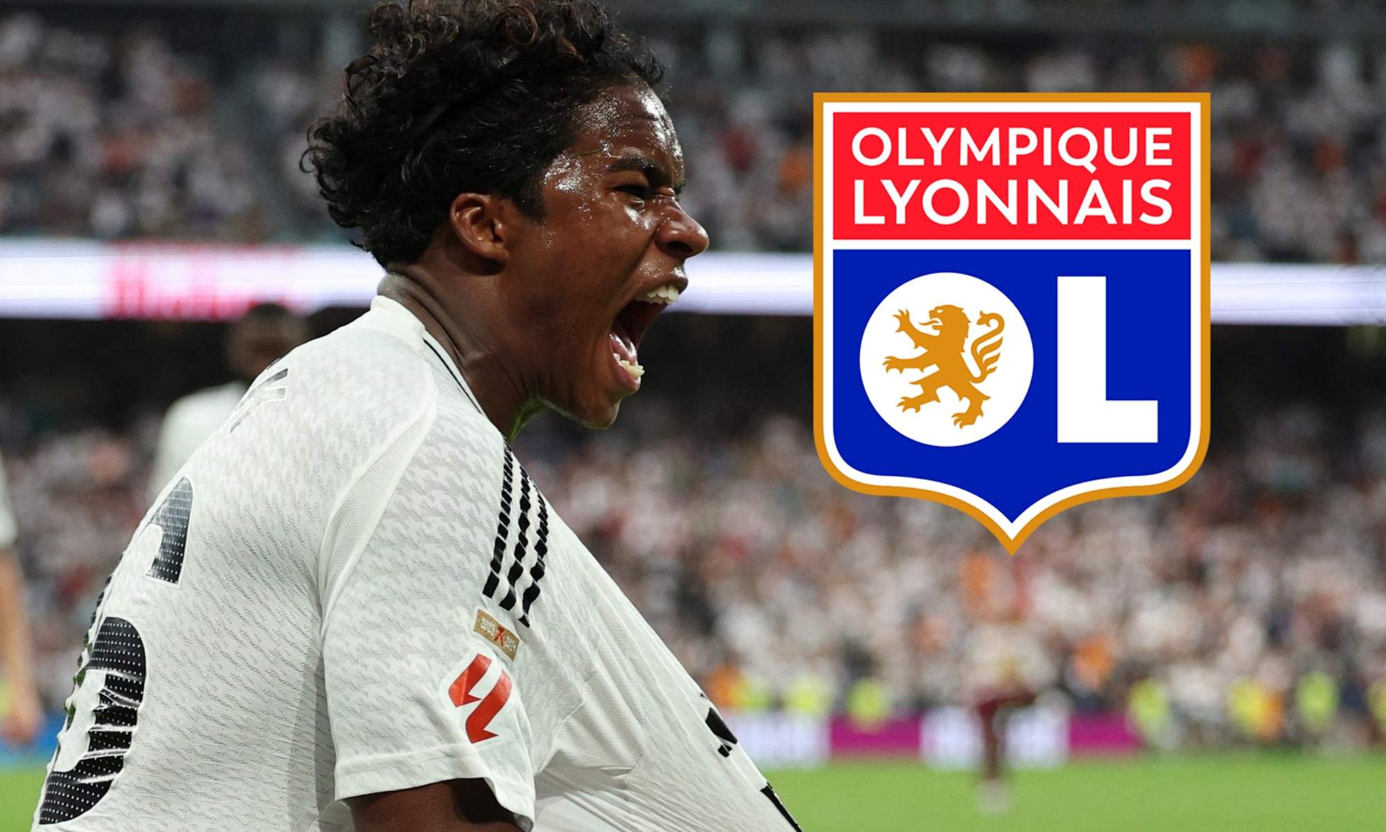 Endrick con escudo del Lyon