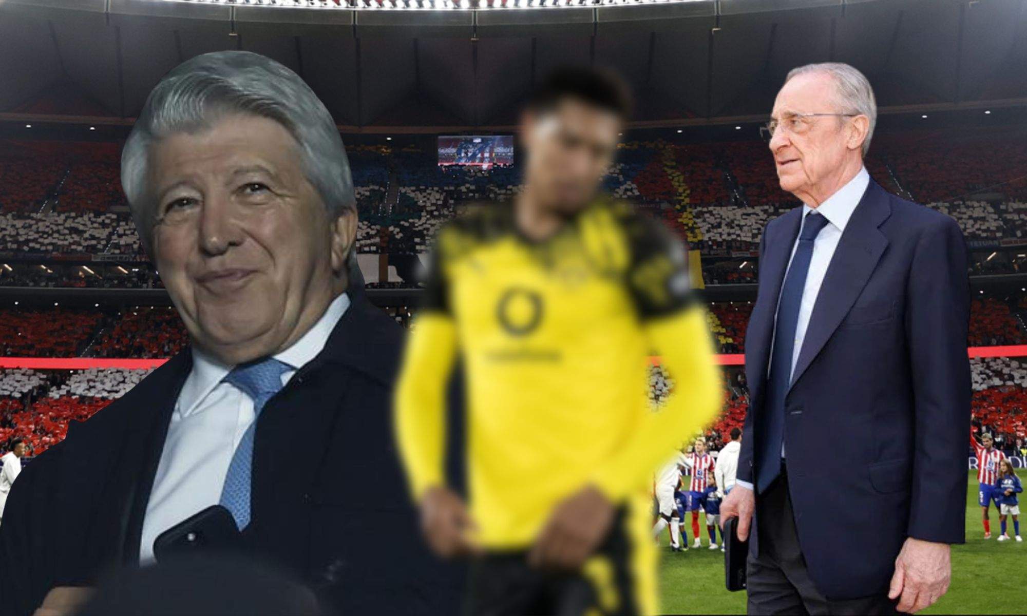 Enrique Cerezo, Florentino Pérez y Jobe Bellingham