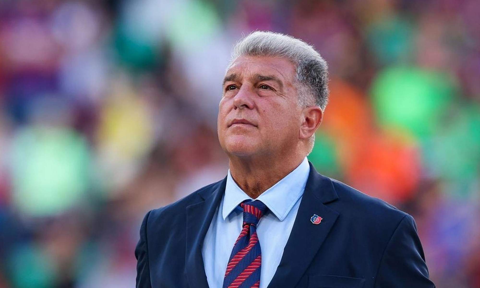 Joan Laporta como presidente del Barcelona en un acto. 