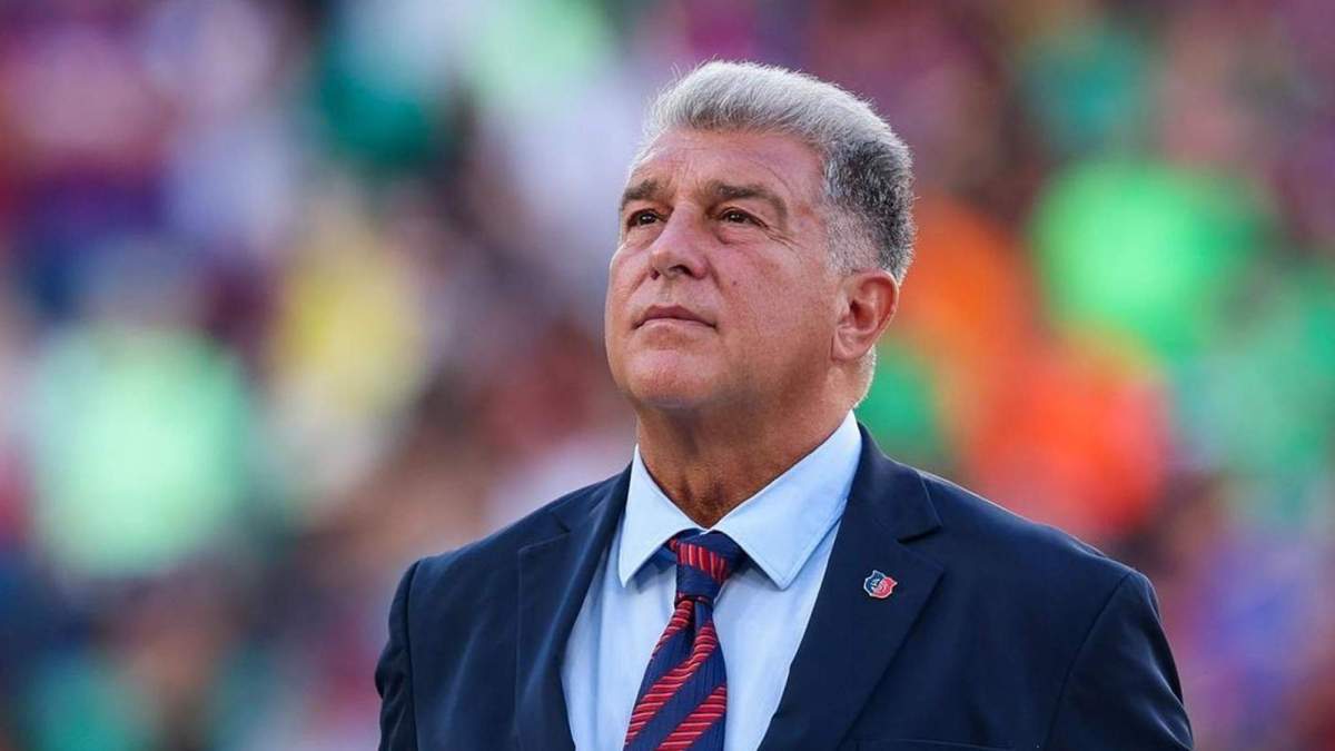 Joan Laporta como presidente del Barcelona en un acto. 