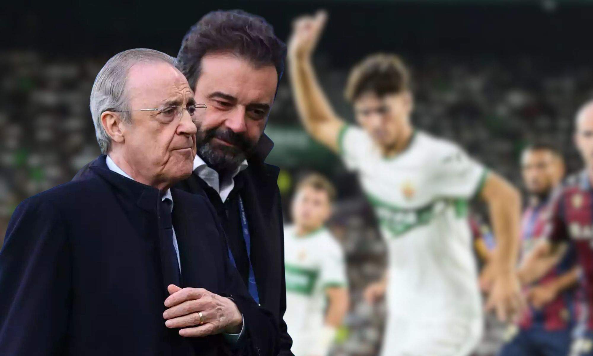 Florentino y José Ángel Sánchez con Rodrigo Mendoza