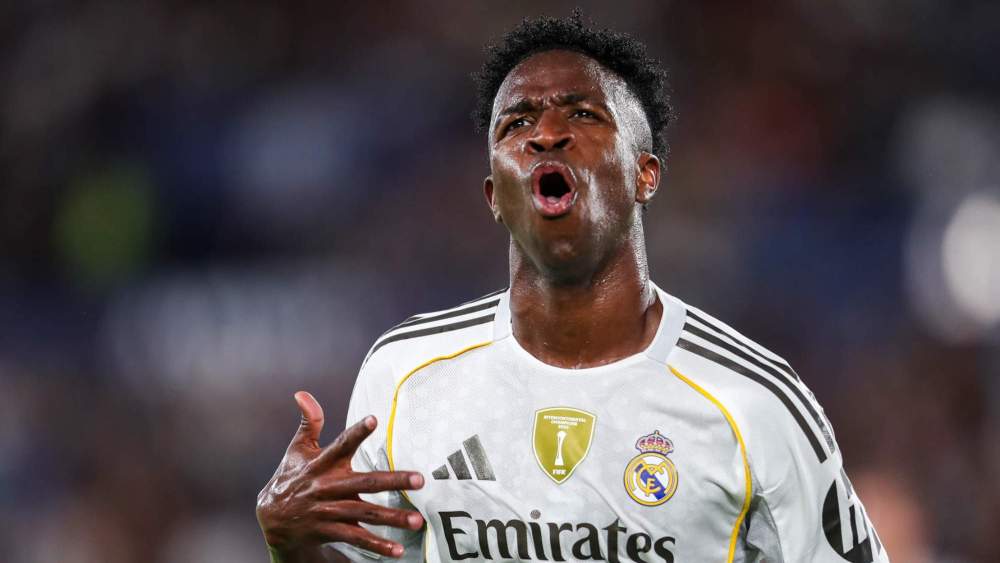 Vinicius celebrando su gol ante el Levante
