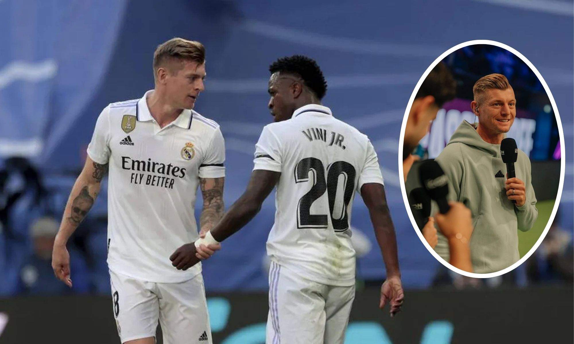 Kroos con Vinicius en un partido y en redondo esta semana en la Icon League