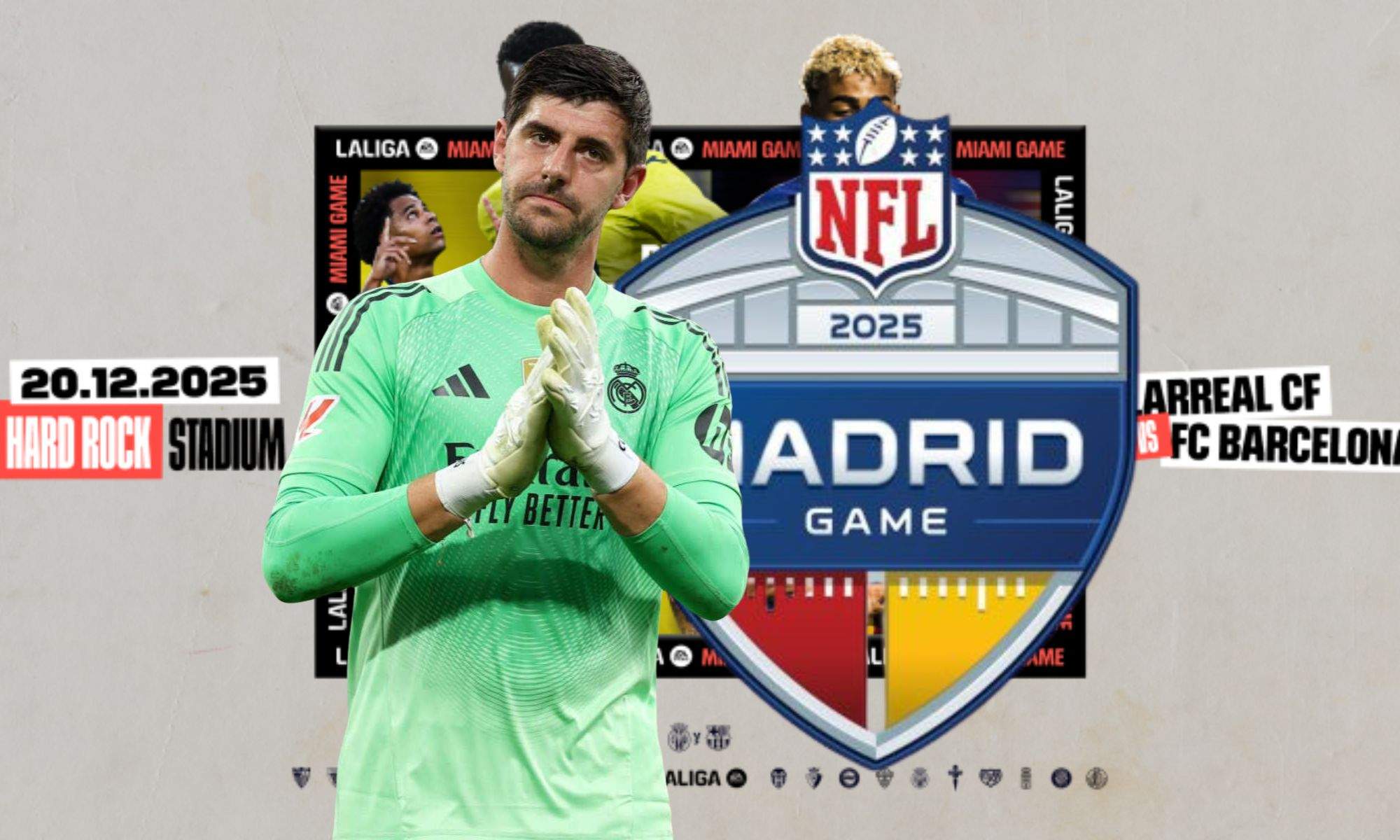 Courtois sobre el Villarreal - Barça de Miami y la NFL en el Bernabéu