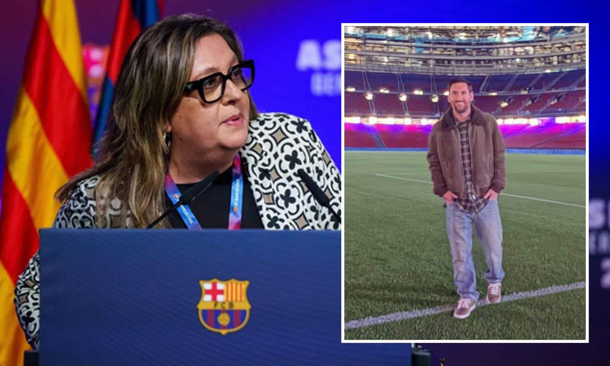 Elena Fort y Leo Messi