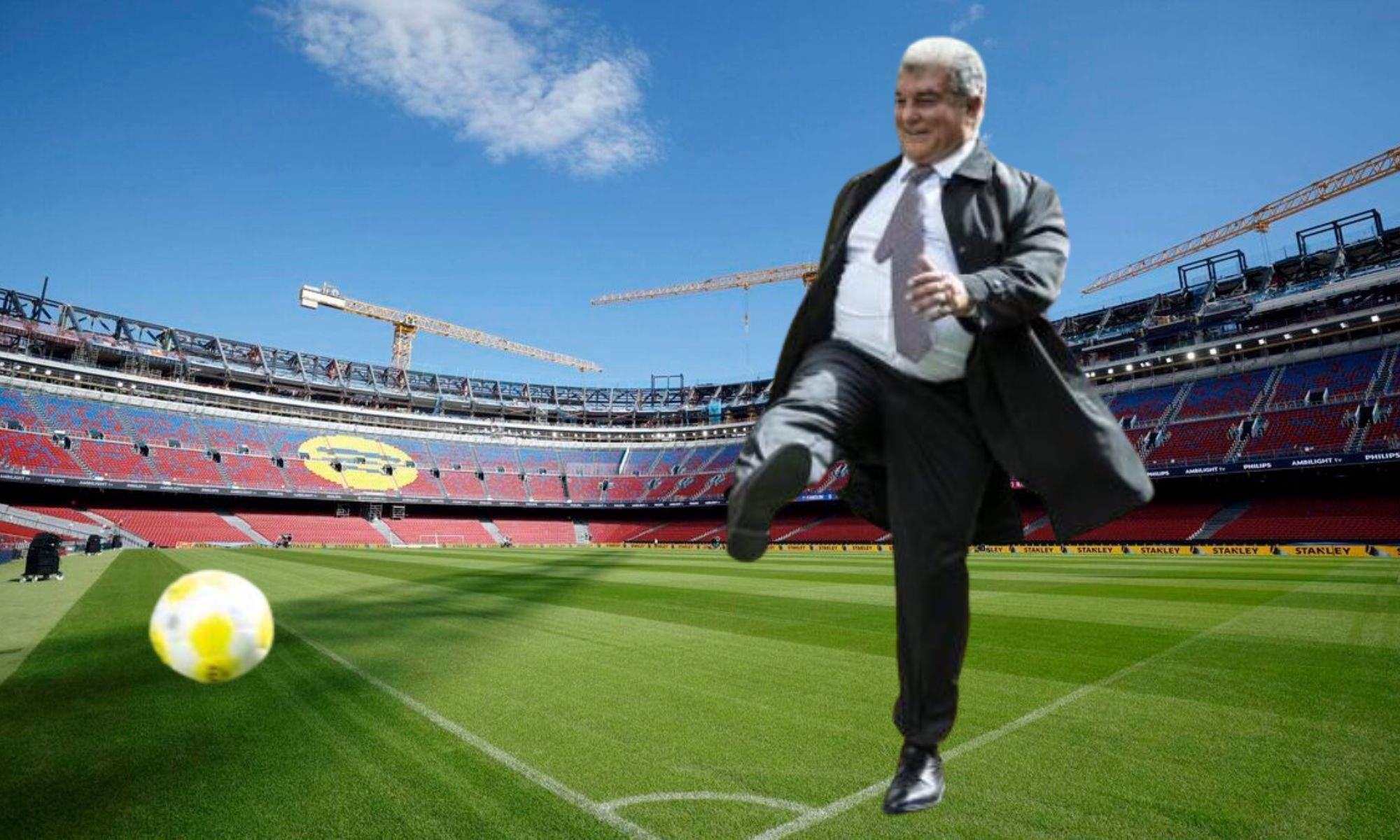 Laporta saque honor en el Camp Nou